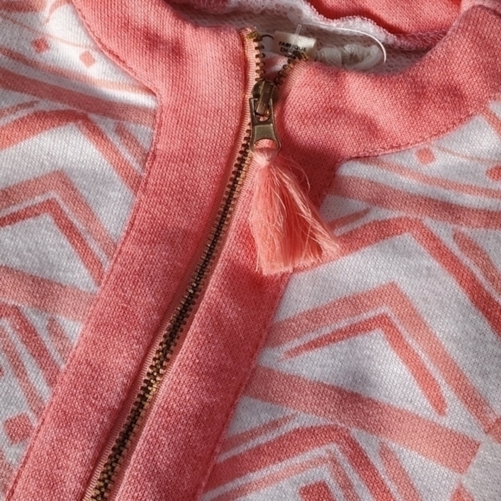 Baby Jessica Simpson jacket. Size 12 months. Bohemian. Zip. Pink and whi… - Picture 4 of 7